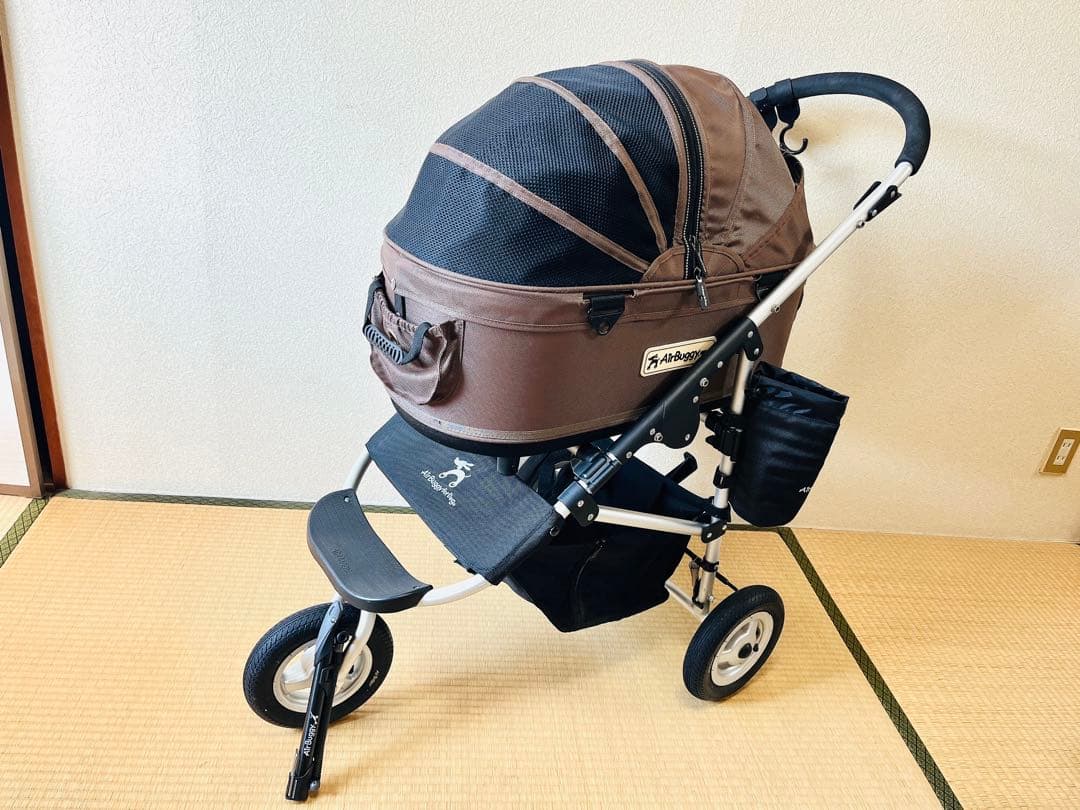 [新着✨送料込み!!] AirBuggy 犬用カート ブラウン 空気入れ付き