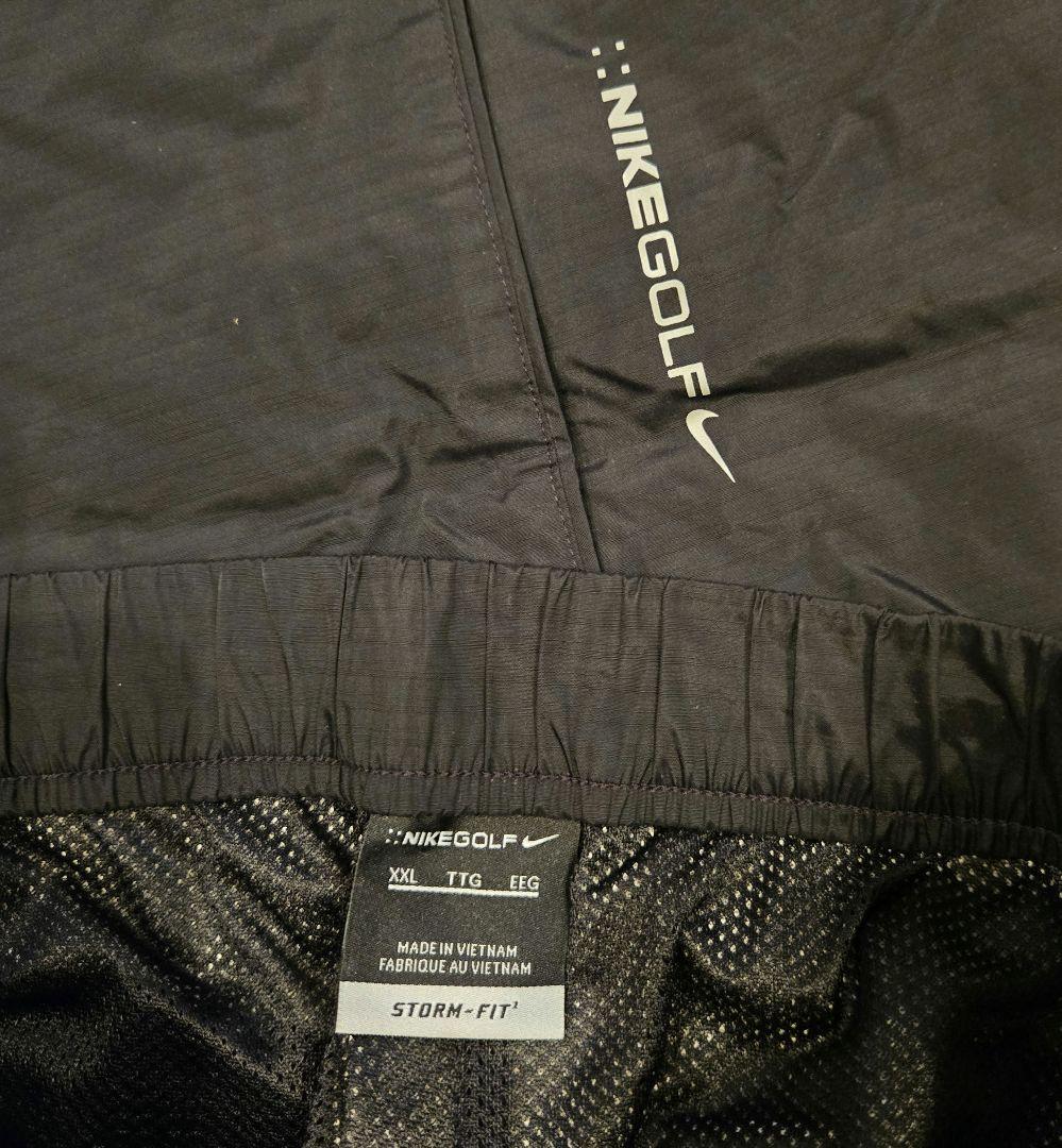 【美品】 NIKEGOLF レインウェアSTORM-FIT（Black/XXL）