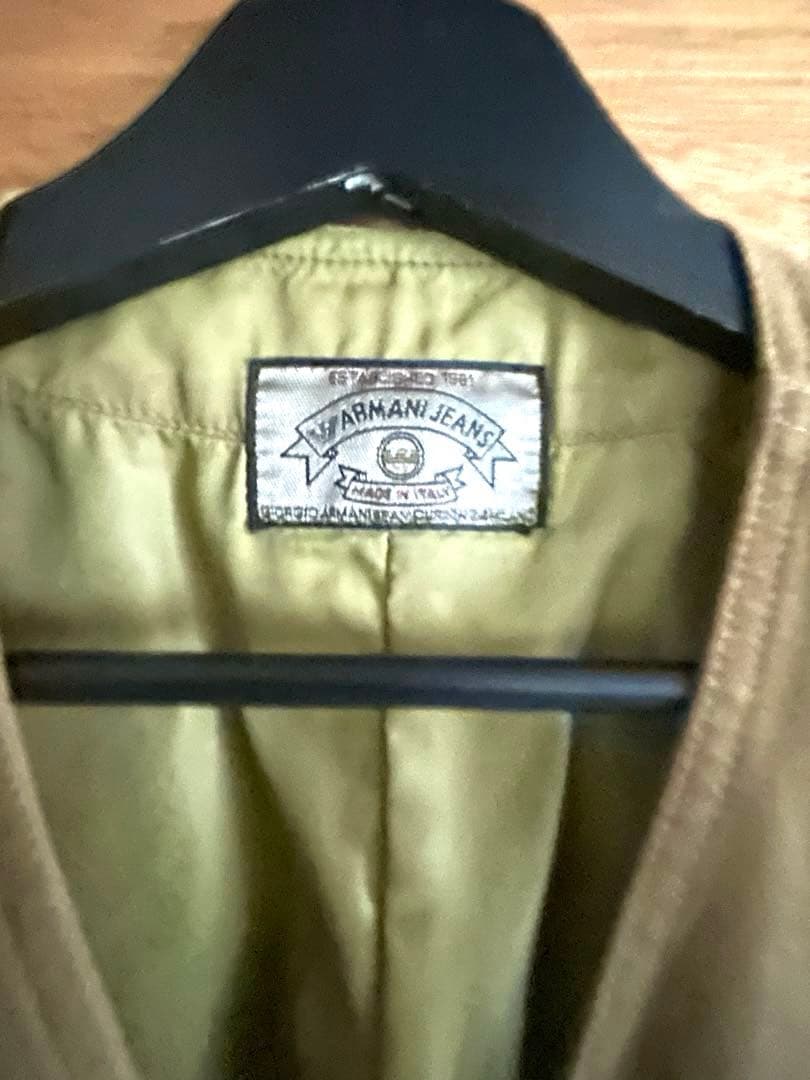 ARMANI JEANS ジレベスト　ヴィンテージ　ロゴボタン　サイズ50