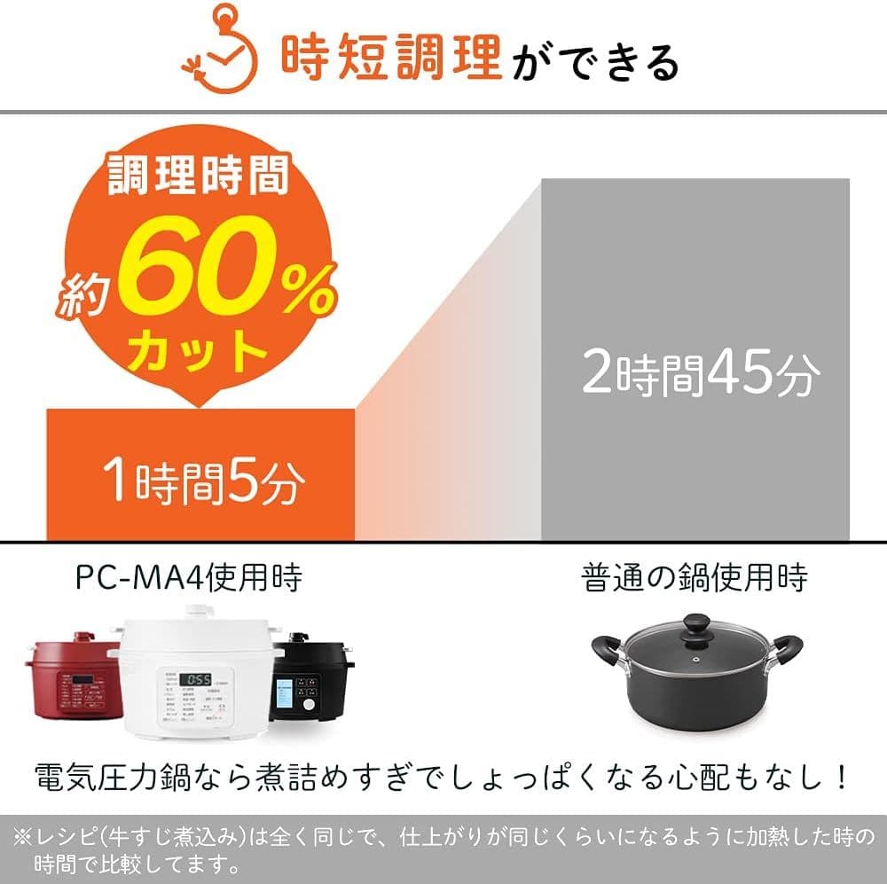 アイリスオーヤマ 電気圧力鍋 圧力鍋 4L 3~4人用 低温調理