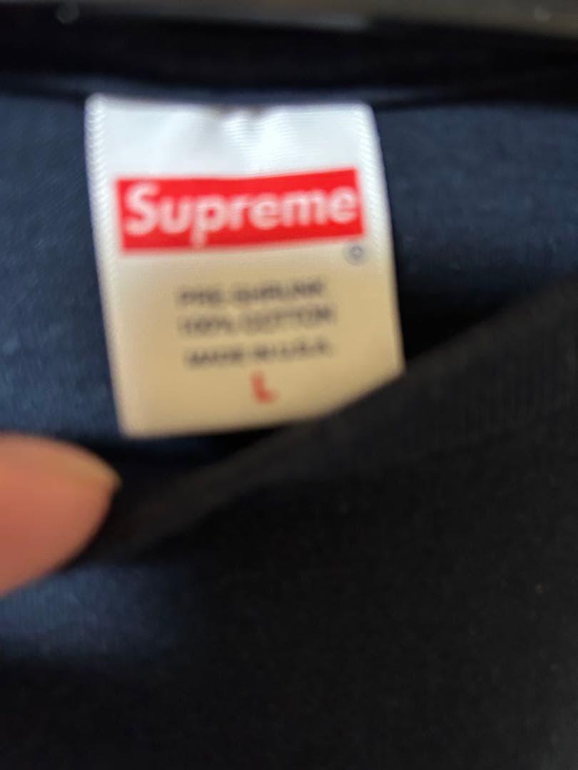 中古Supreme Tonal Box Logo Tee navy L