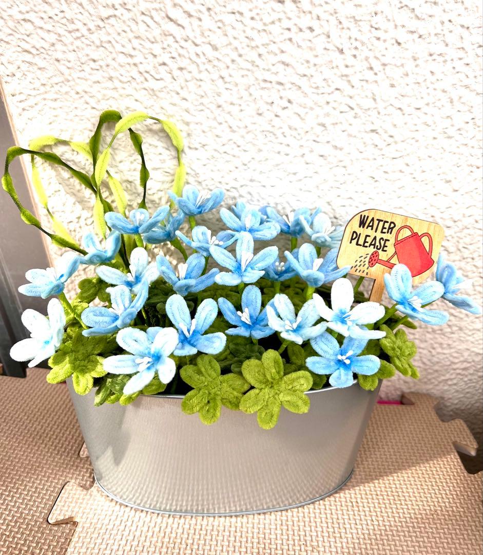 モールフラワー　空色の鉢植え　専用