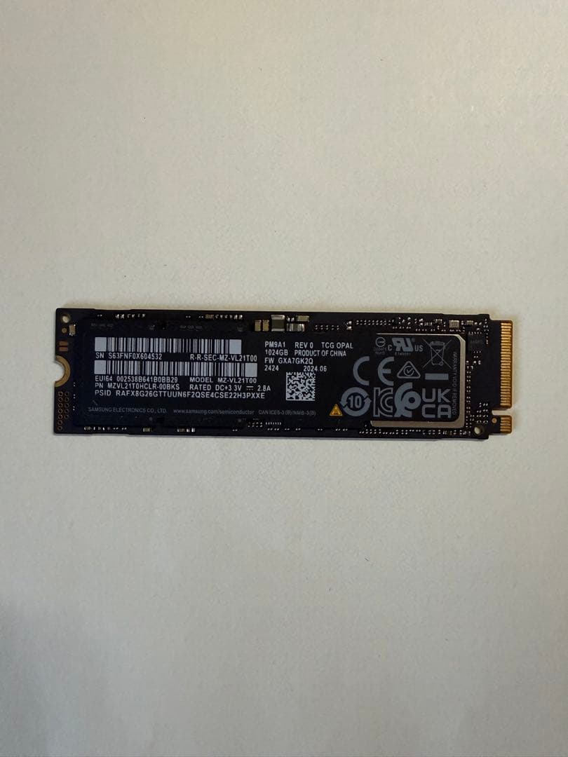 サムスン SSD 1TB NVMe PCIe 4.0 MZVL21T0HCLR