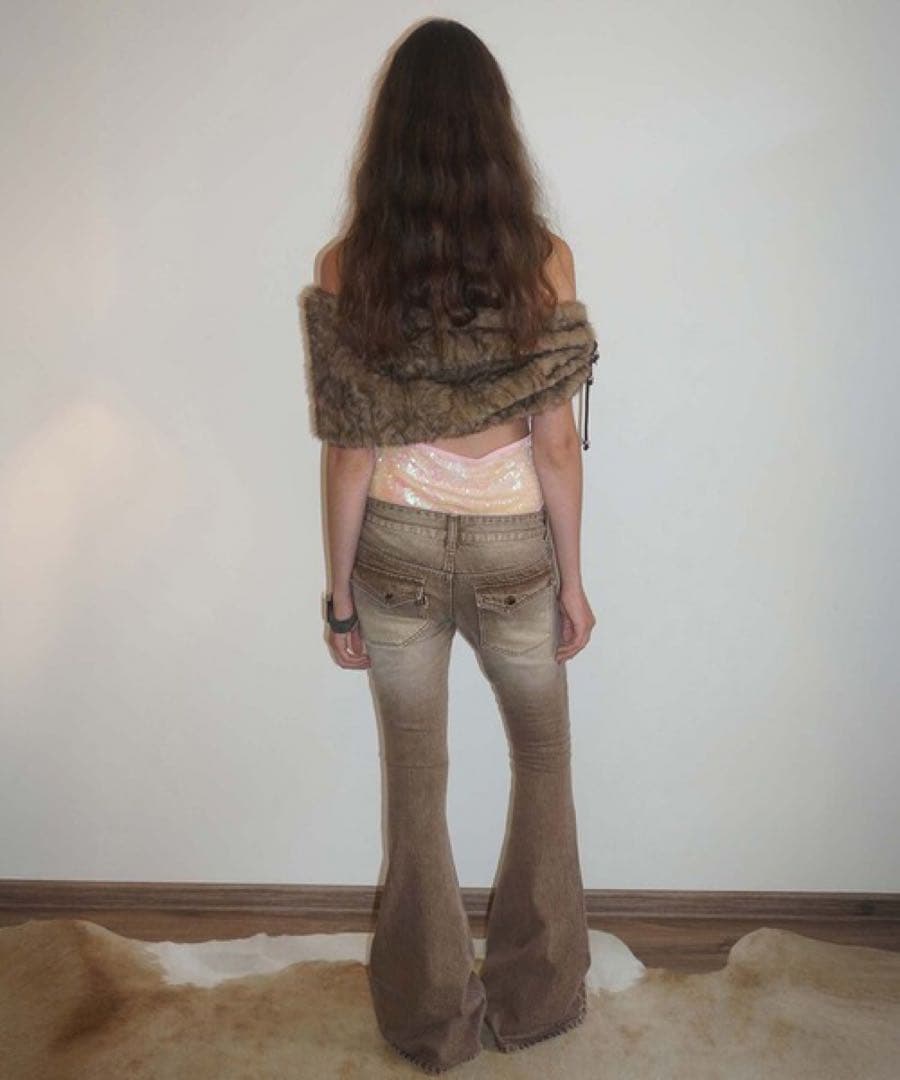 パンツ sculptor Whiskered Bootcut Denim