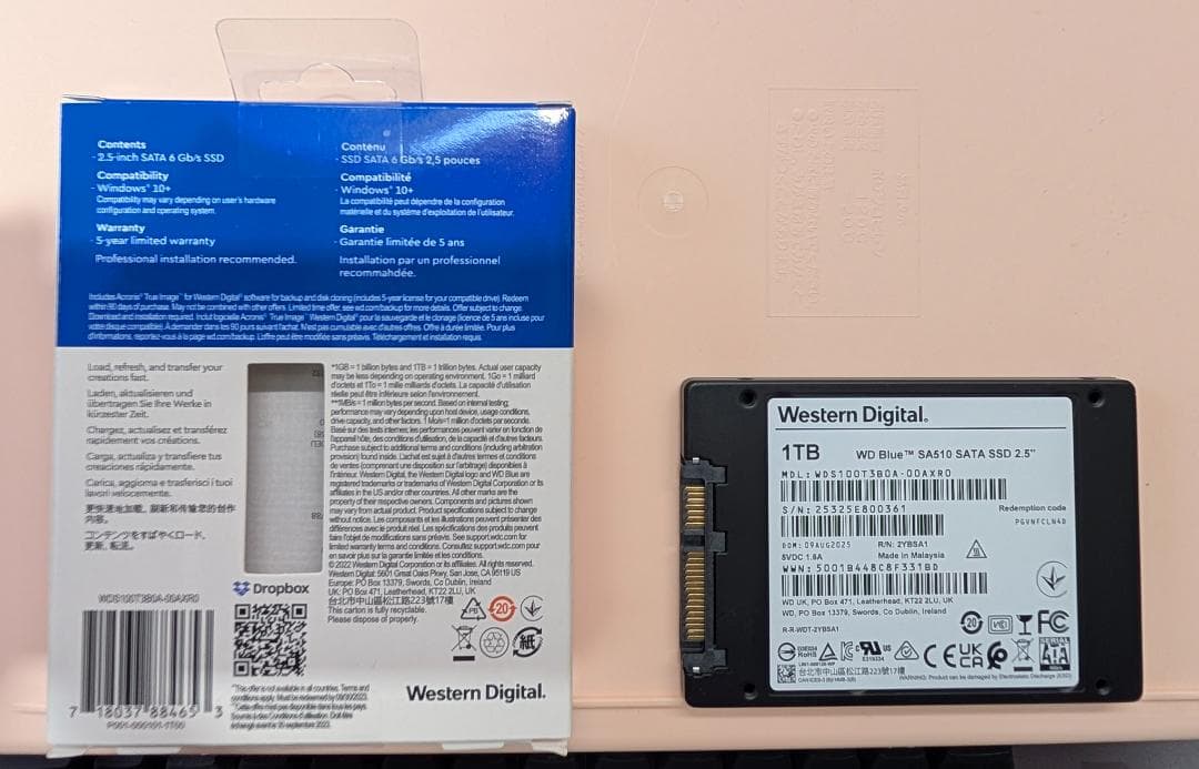 【ほぼ新品】WD Blue SA510 1TB SATA SSD