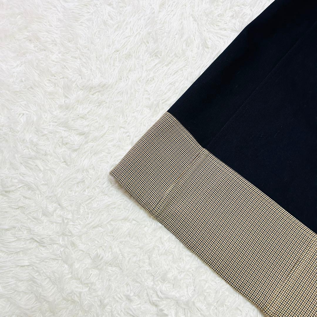 FURFUR チェック切替 ロングコート F ウールライク トレンチ風 529