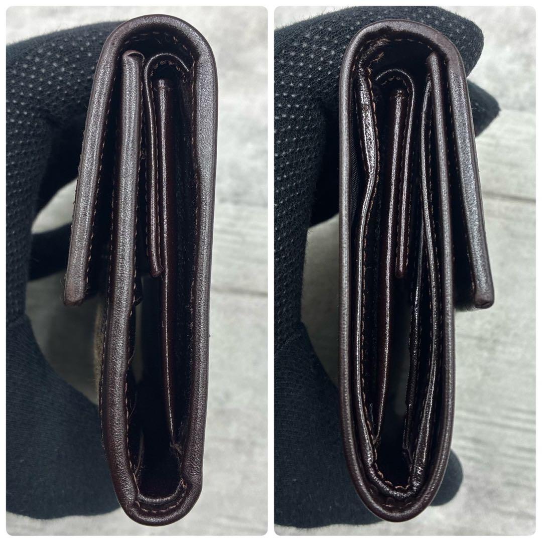 極美品 FENDI ズッカ 二つ折り財布 コンパクトウォレット キャンバス 財布
