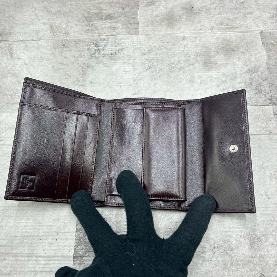 極美品 FENDI ズッカ 二つ折り財布 コンパクトウォレット キャンバス 財布