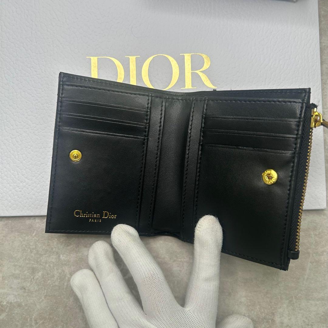 美品✨dior カナージュ ラムスキン 2つ折り 財布