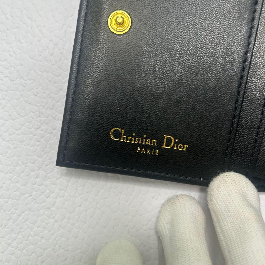 美品✨dior カナージュ ラムスキン 2つ折り 財布