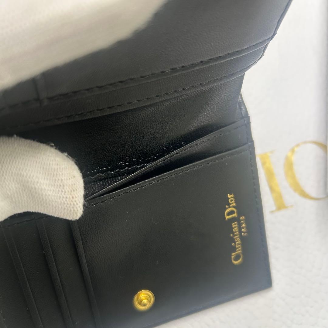 美品✨dior カナージュ ラムスキン 2つ折り 財布