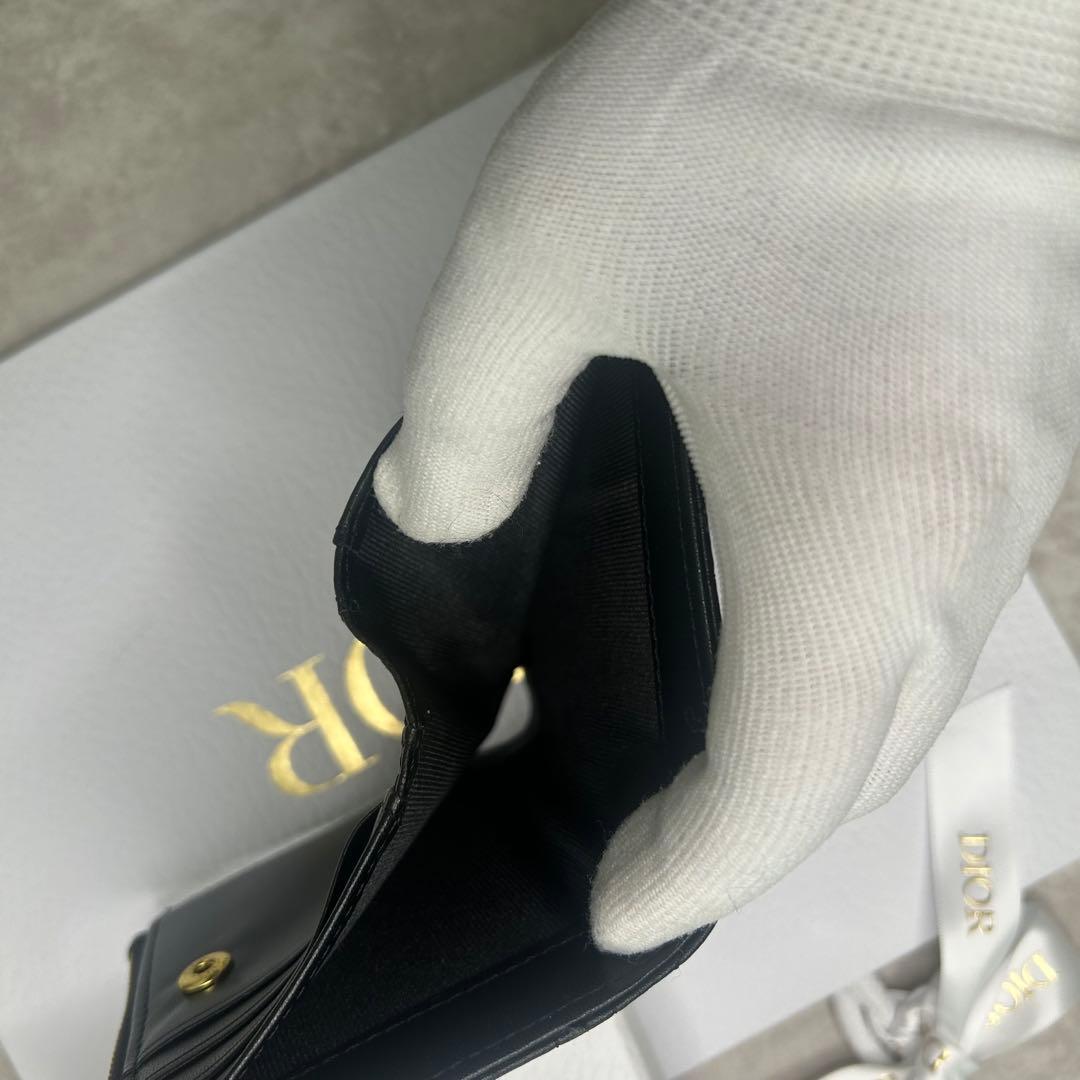 美品✨dior カナージュ ラムスキン 2つ折り 財布