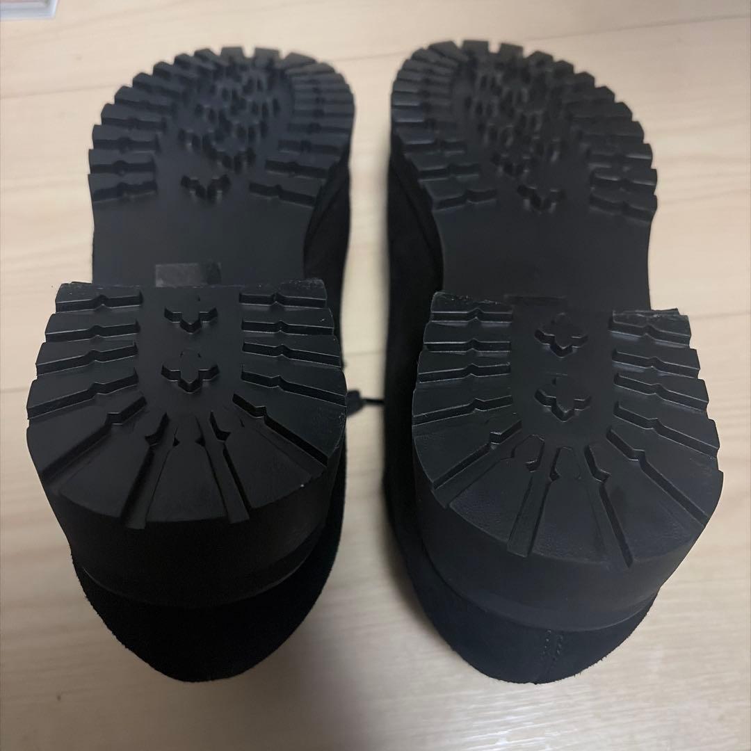 黒*こ様 shiun BLACK SUEDE MOCCASIN Sサイズ