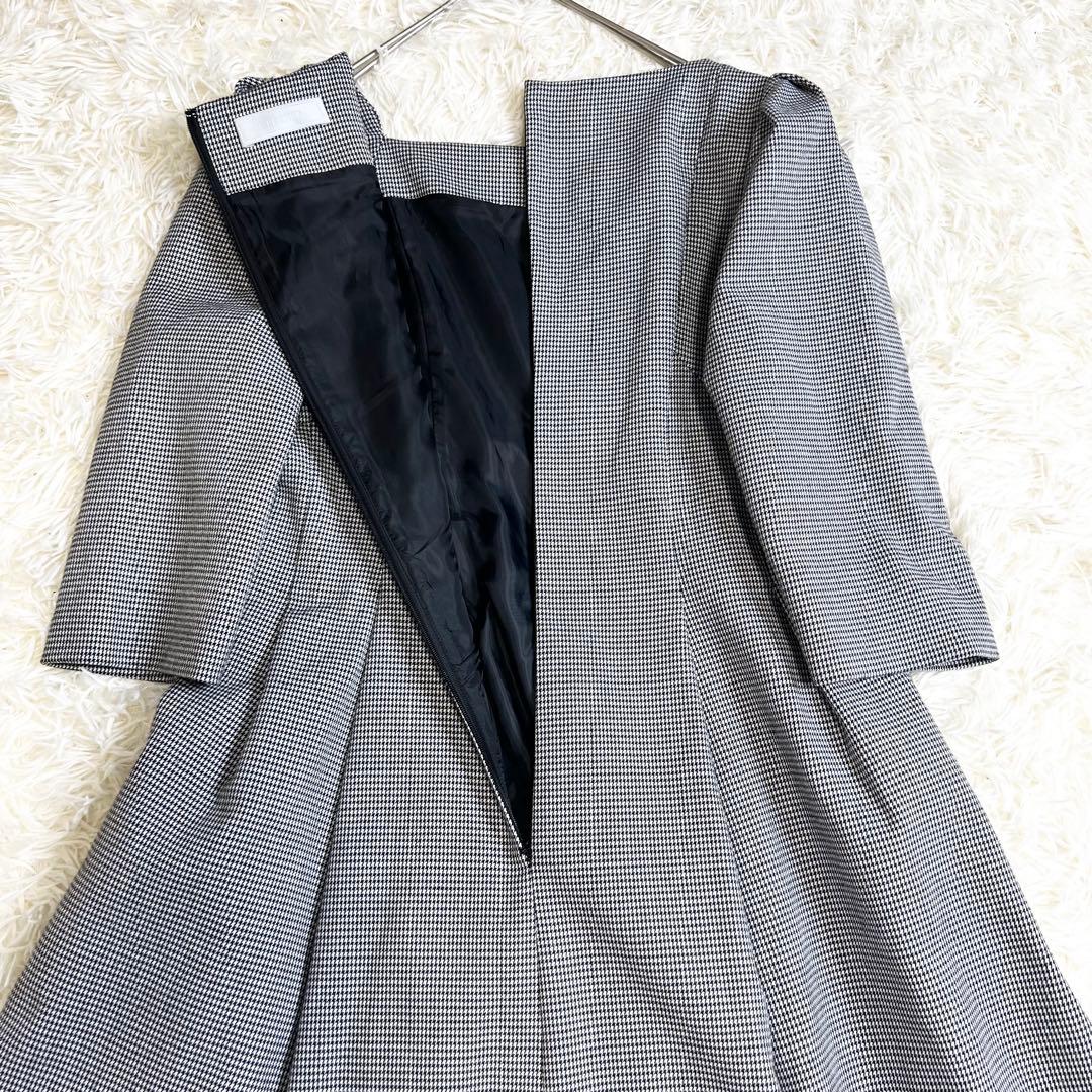 美品✨セルフォード トリプルクロスワンピース ひざ丈 千鳥格子 フレア 38