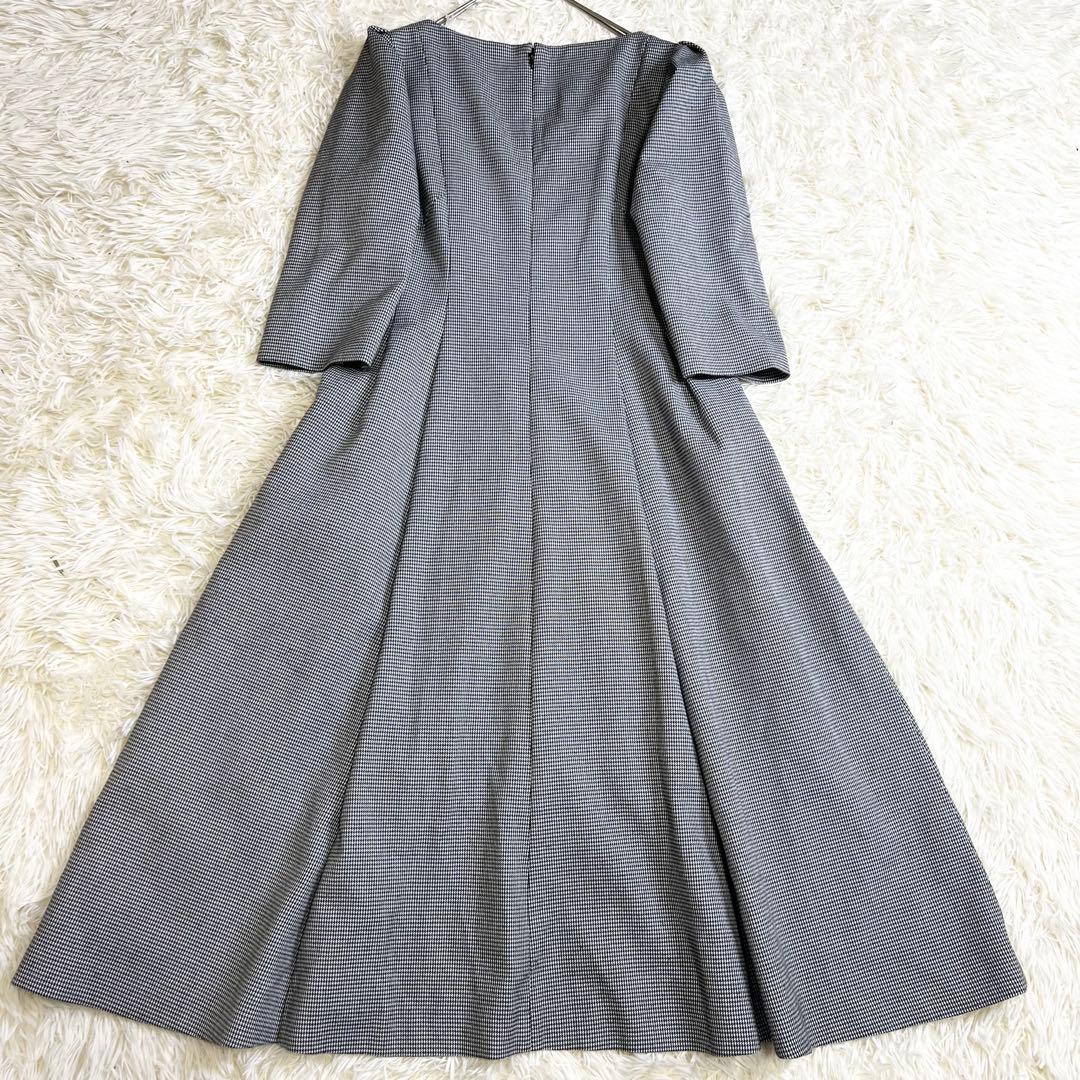 美品✨セルフォード トリプルクロスワンピース ひざ丈 千鳥格子 フレア 38