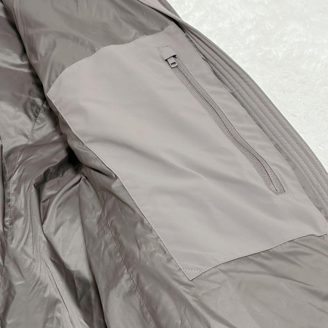 UNIQLO ロングダウンコート 3XL グレージュ フード付 防風撥水