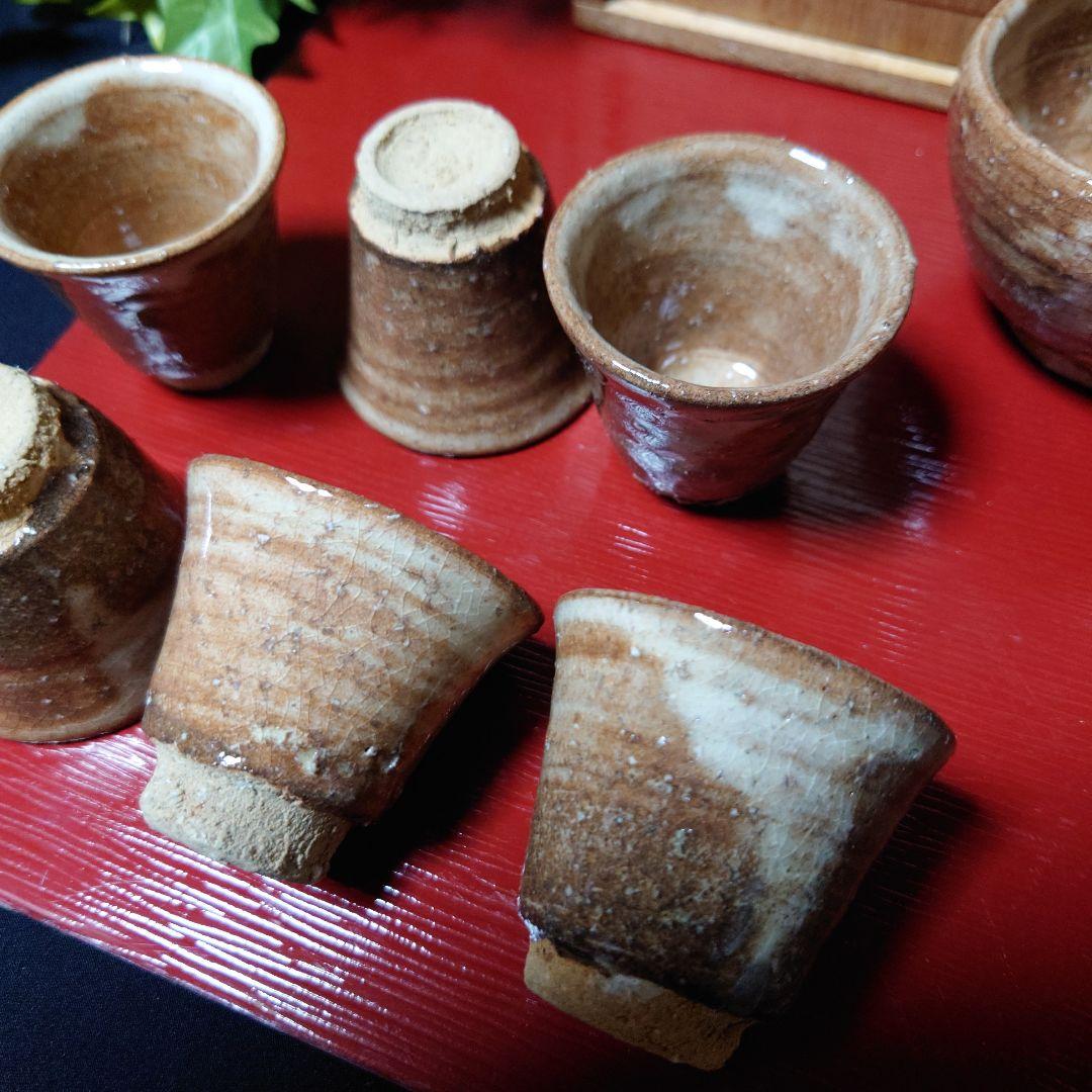 ①萩焼 兼田佳炎 煎茶器揃 8点