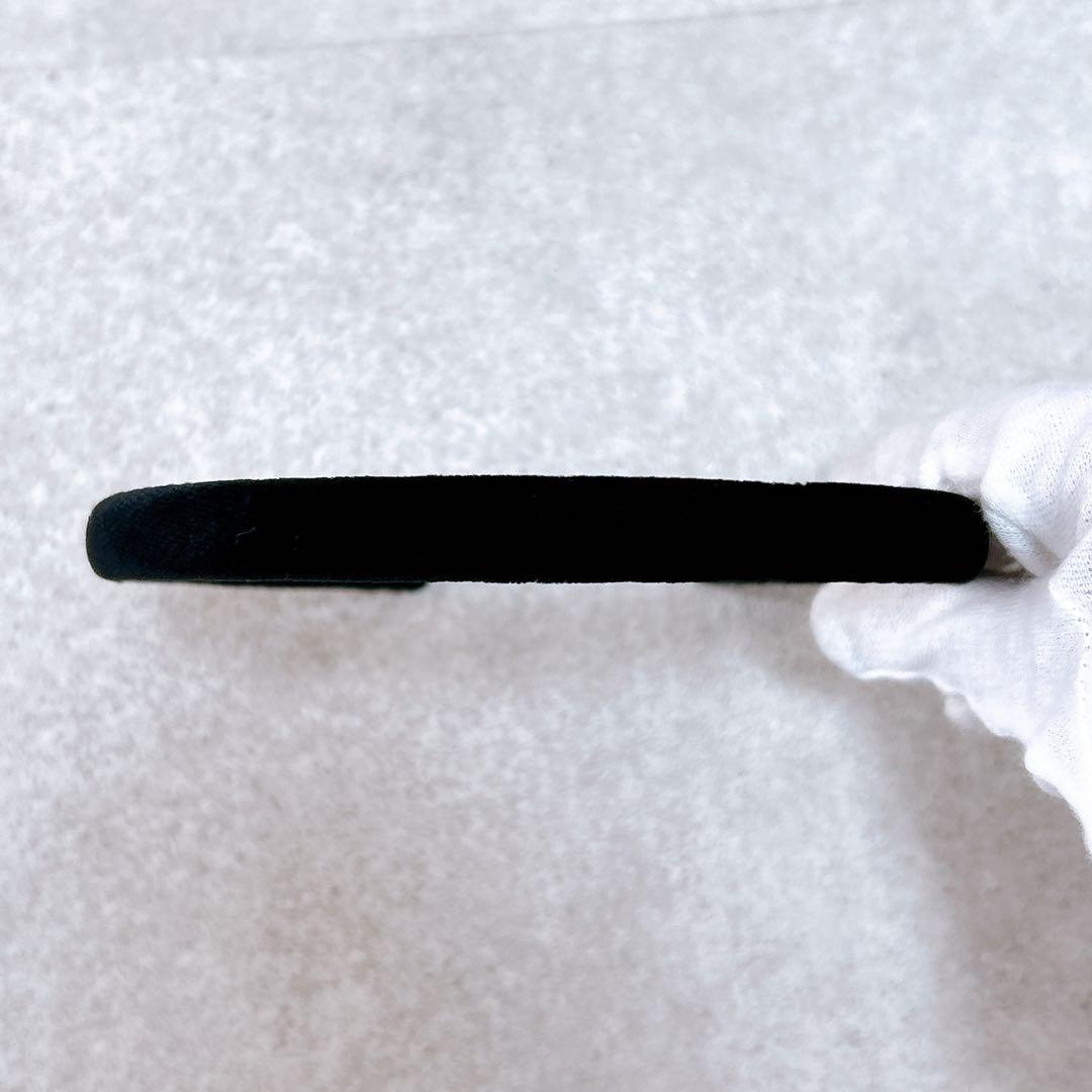 定番✨ アレクサンドル ドゥ パリ　カチューシャ ベロア ブラック 10mm
