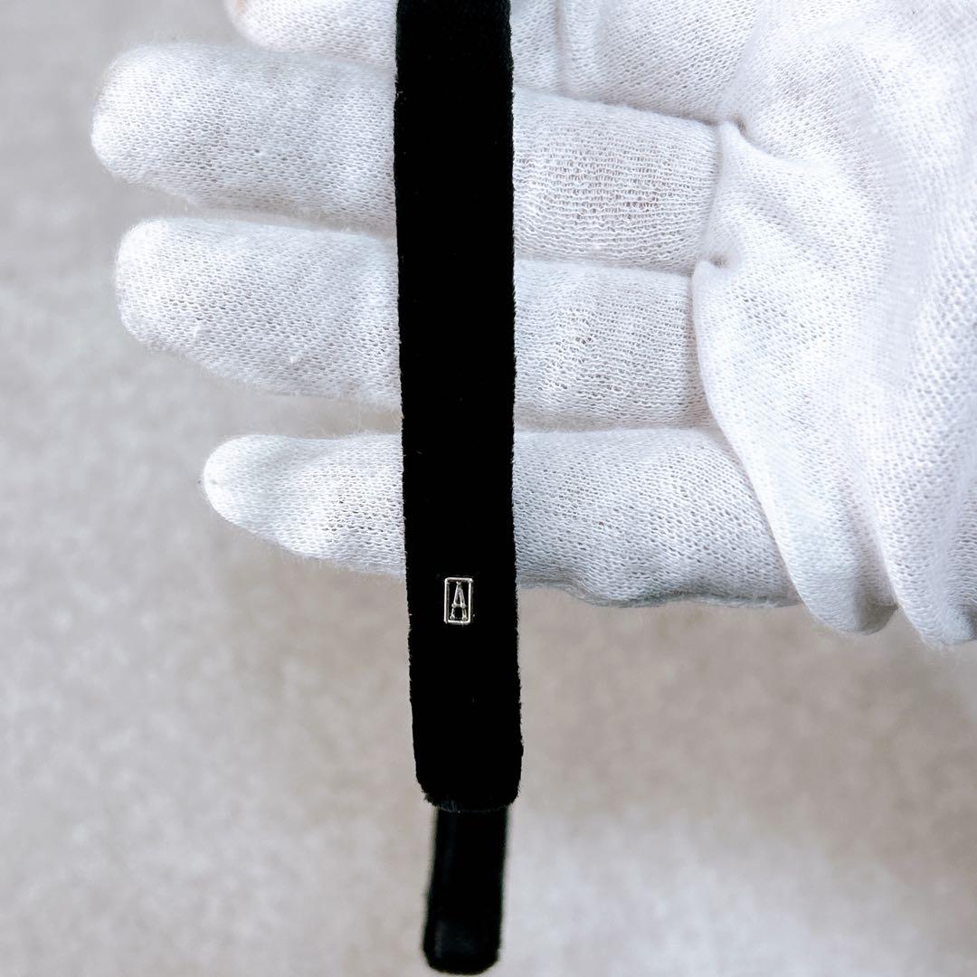 定番✨ アレクサンドル ドゥ パリ　カチューシャ ベロア ブラック 10mm