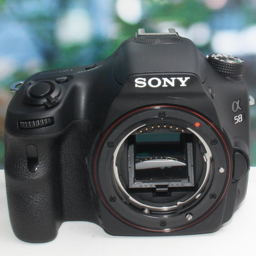 ❤️ほぼ未使用ボディ❤️スマホ転送セット付き❤️SONY α58 トリプルズーム