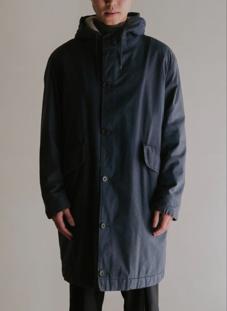 HELMUT LANG JEANS ヘルムートラング　ボアフード モッズコート