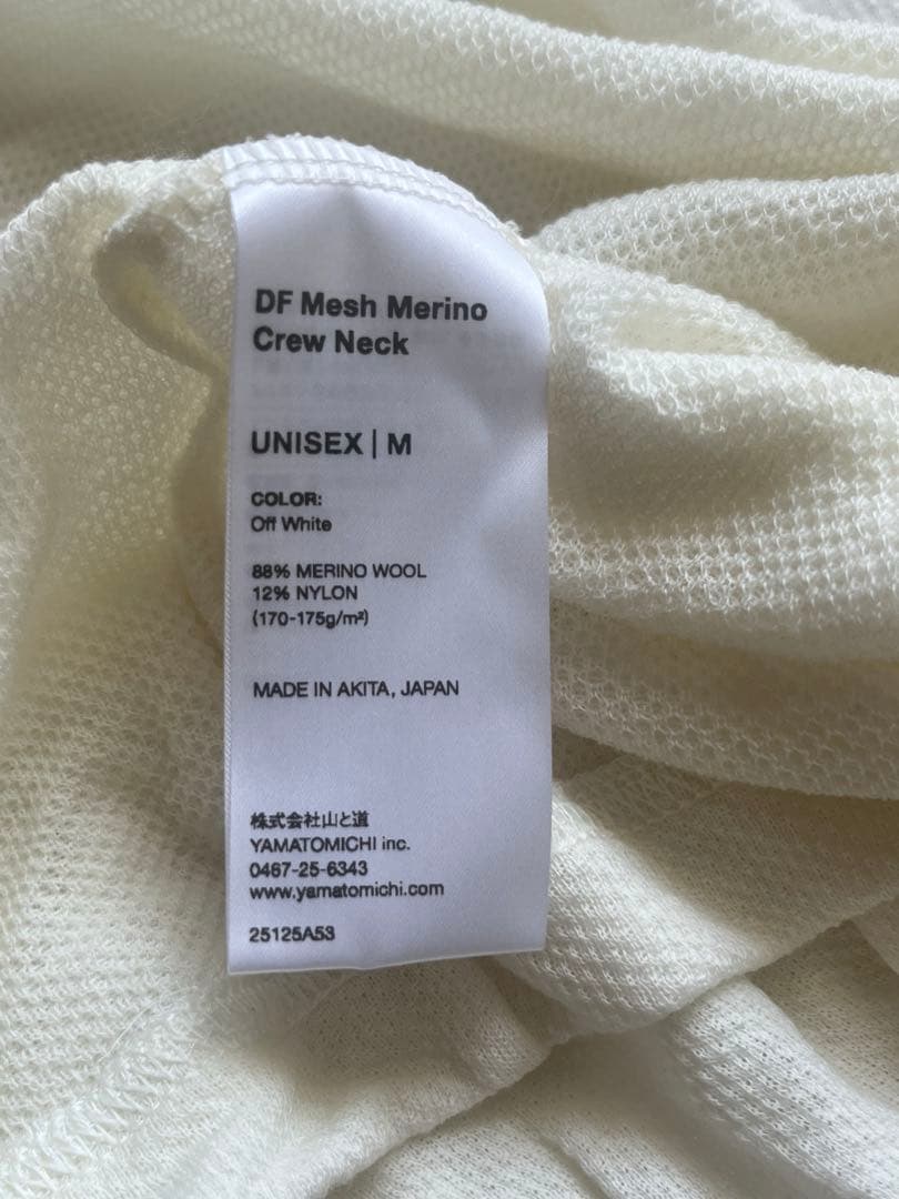山と道　DF Mesh Merino Crew Neck Mサイズ