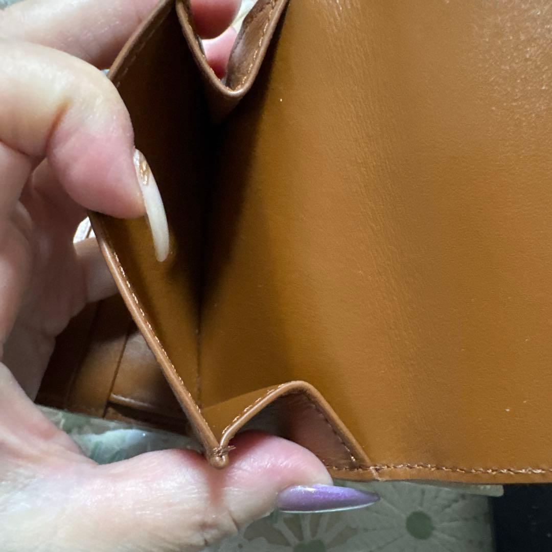 CELINE 二つ折り財布 ベージュ キャンバス