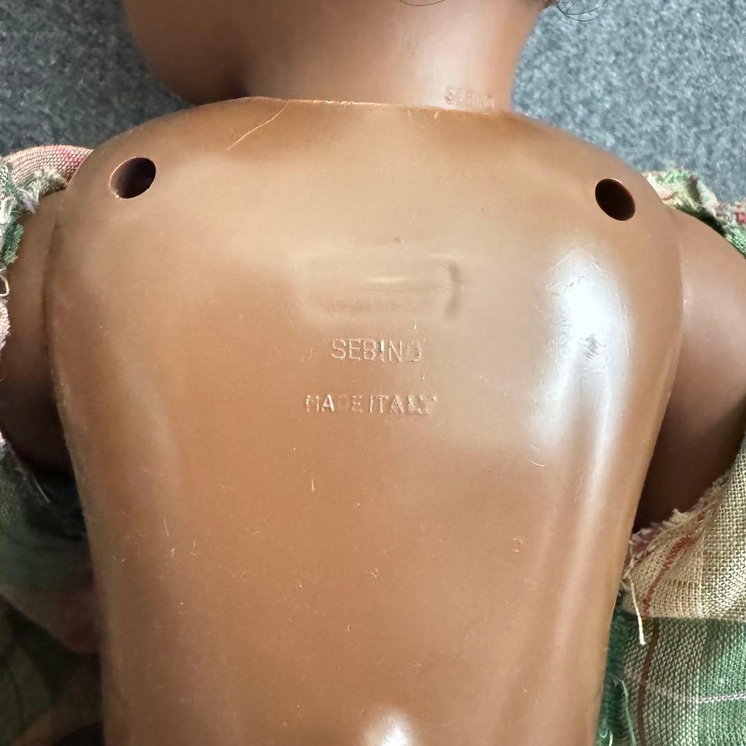 70s　ヴィンテージ　ドール　ティッティ　人形　黒人　アフロ　オルゴール