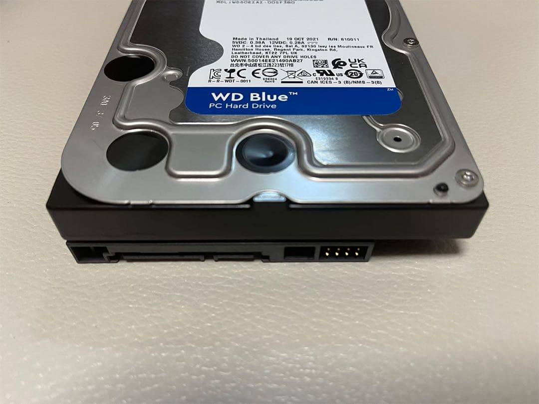 WD60EZAZ WD Blue 6TB HDD 24,952時間使用