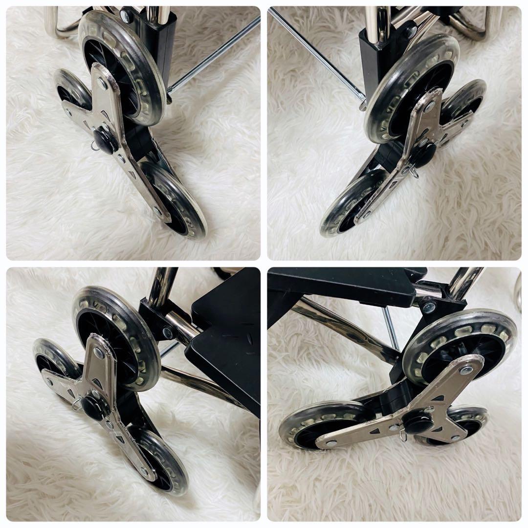 【美品】 椅子付き 6輪 ショッピングカート 折りたたみ式 軽量 保冷保温