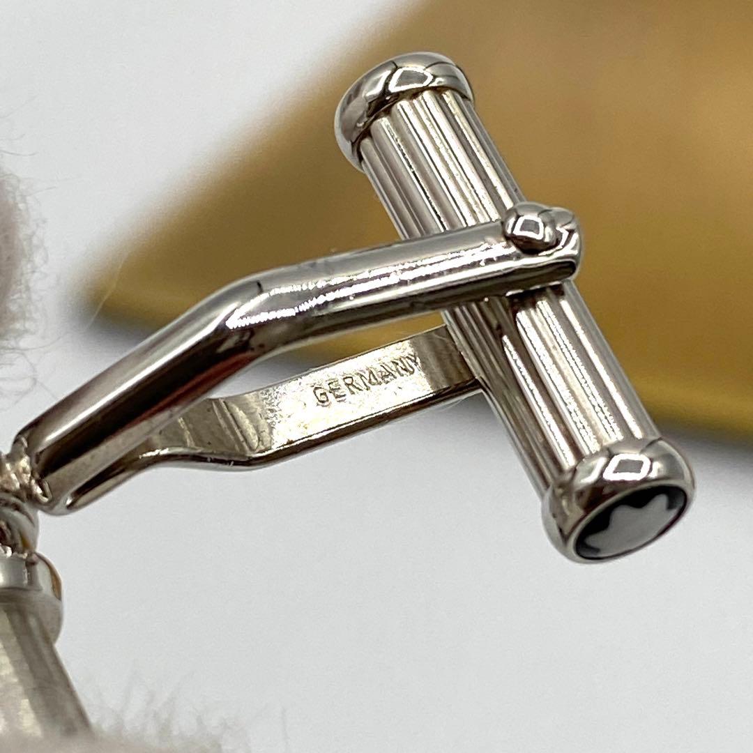 美品　MONTBLANC シルバー カフリンクス　ロゴ入り