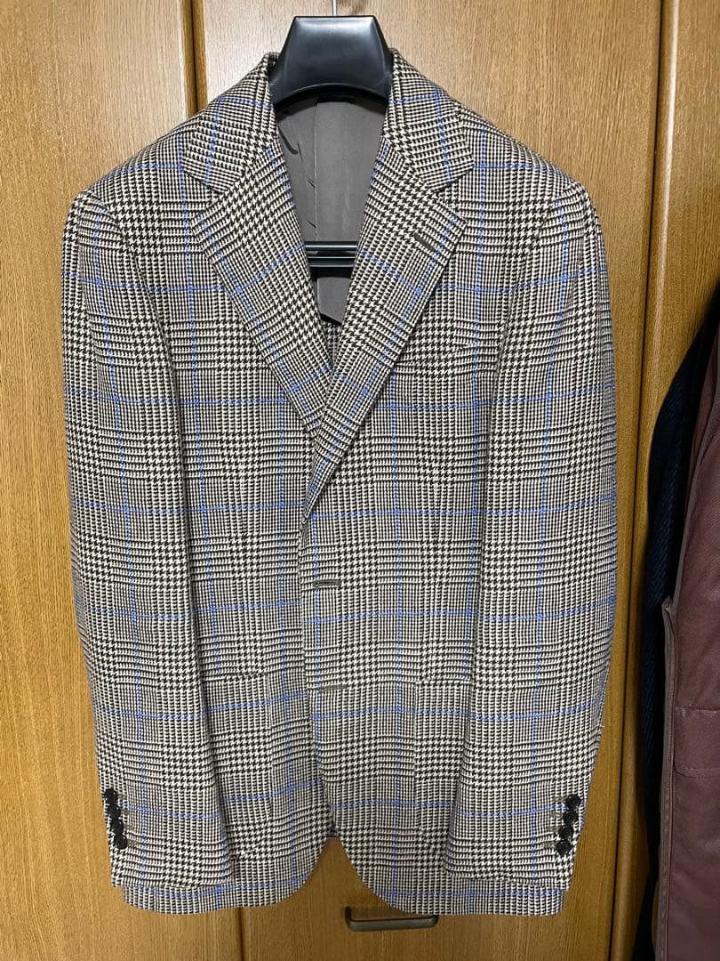 BEAMS F / ウールリネン グレンチェック ジャケット