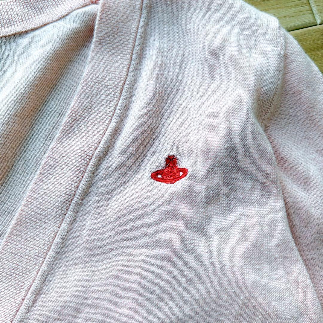希少✨ヴィヴィアンウエストウッド　オーブボタン　カーディガン　オーブ刺繍　ピンク