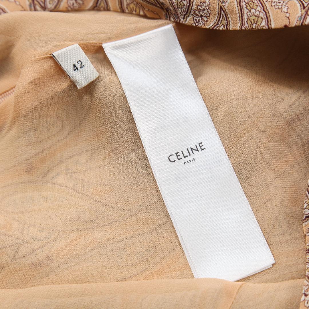 極美品 CELINE 23AW ボーリングスカート ペイズリー レーヨン 42