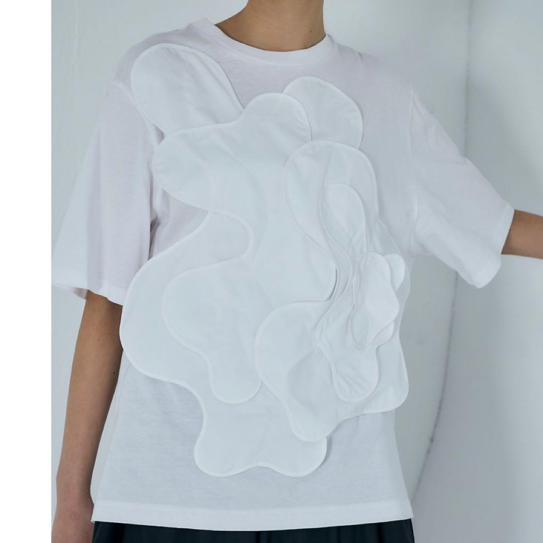 ENFOLD エンフォルド DECORATIVE WAVE T-SHIRT 38