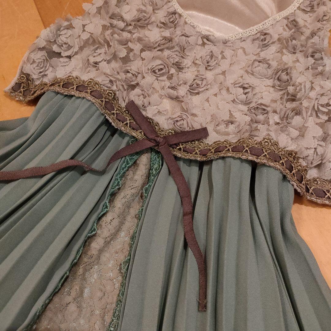 axes femme フラワーレースノースリーブワンピース