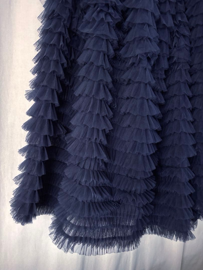 美品【Bibiy／ビビィ】ネイビー DARLENE SHUSHU SKIRT