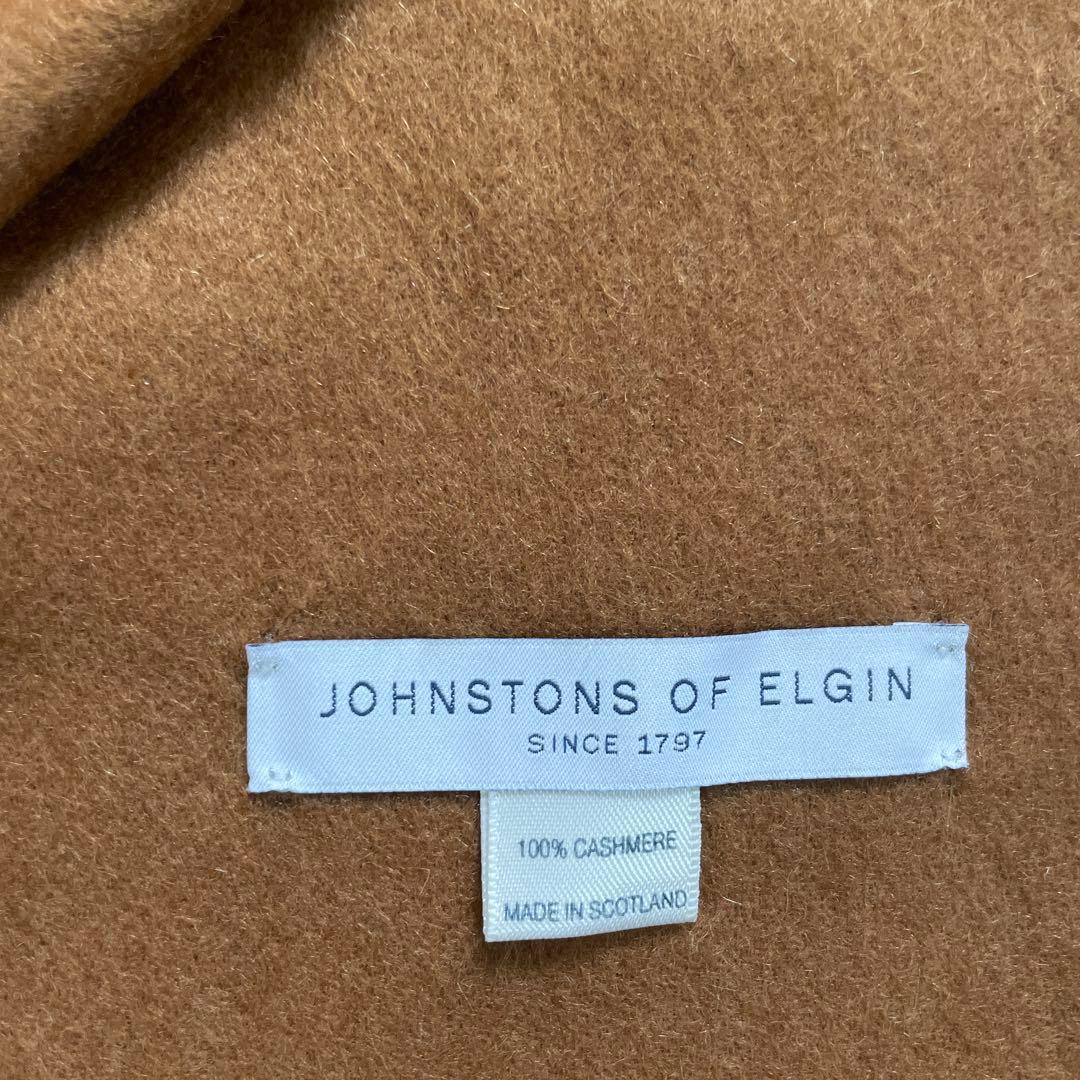 未使用　JOHNSTONS ジョンストンズ　カシミヤ　ストール キャメル