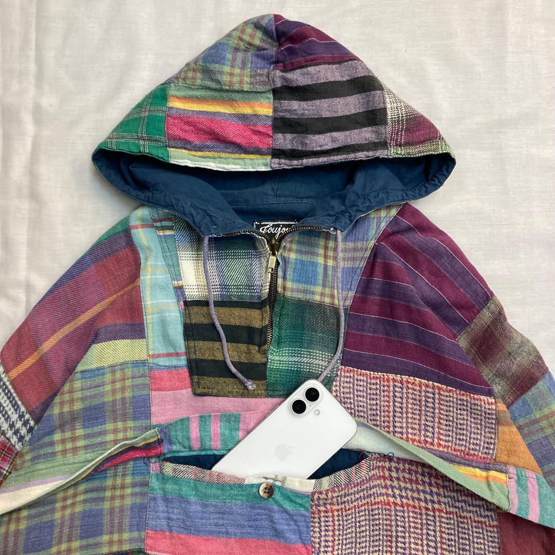 ジャケット・アウター 1990s Vintage,patchwork,pullover Hoodie