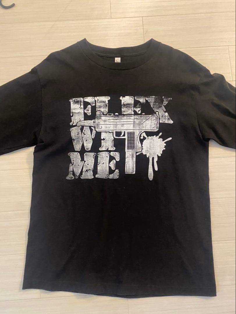 FLEX WITH ME グラフィックTシャツ ブラック