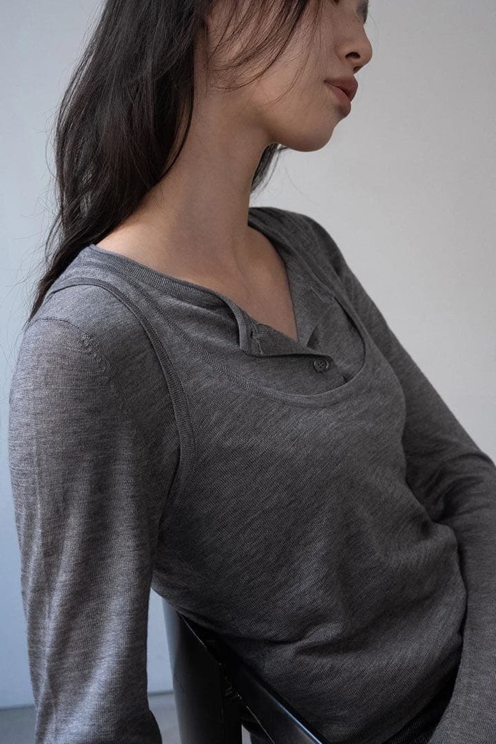 トップス Silk Valley Set Cardigan gray