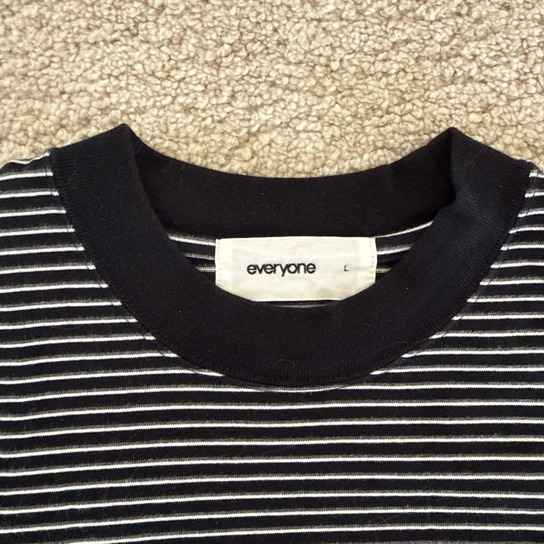everyone ストライプ Tシャツ L