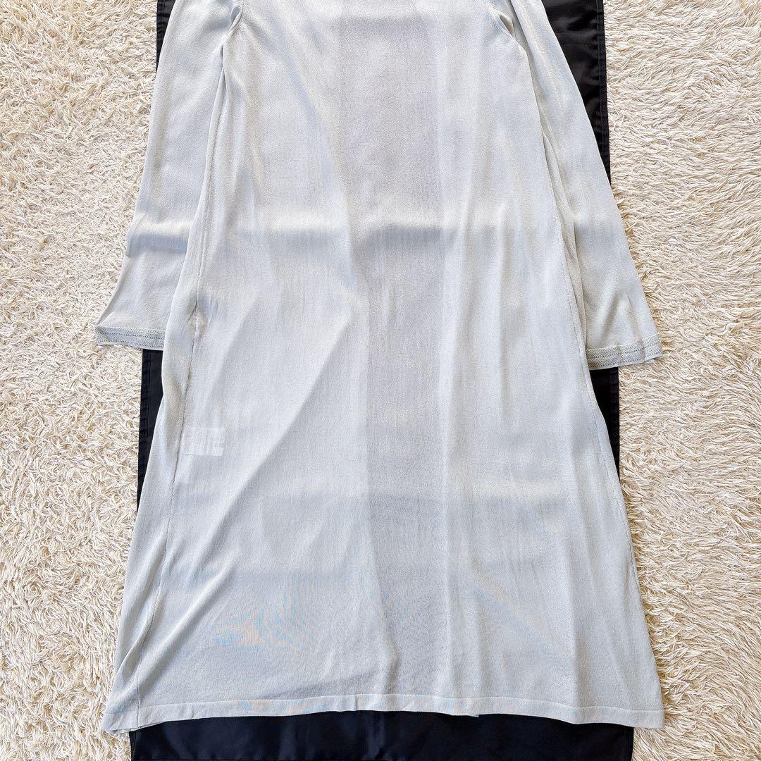 美品✨フォクシー　22年　ロングカーディガン　ボイルバニラ　アイスブルー　フリー