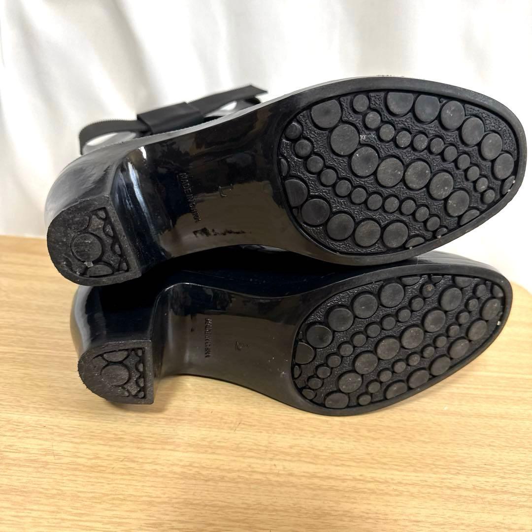 TOCCAトッカ　リボン　レインブーツ ブラック L