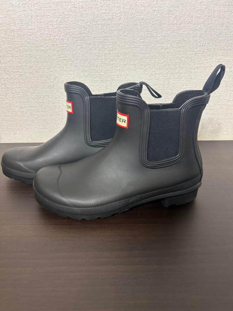 HUNTER ブラック レインブーツ　23.5〜24.0