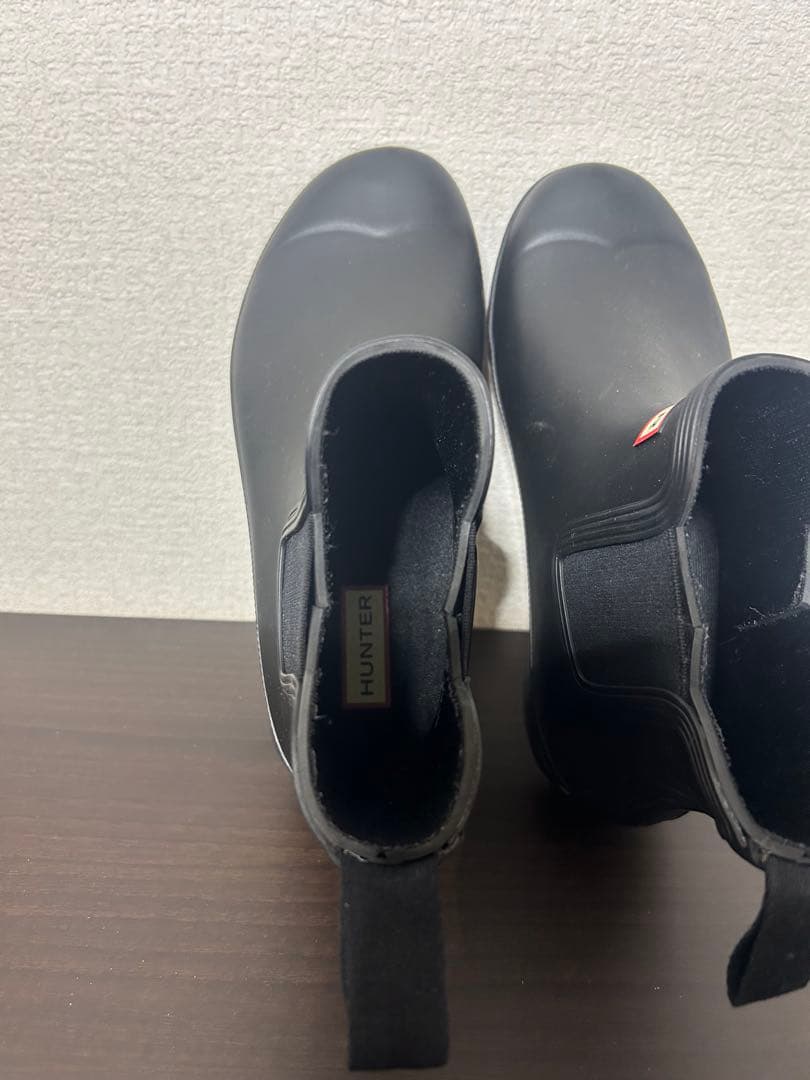 HUNTER ブラック レインブーツ　23.5〜24.0