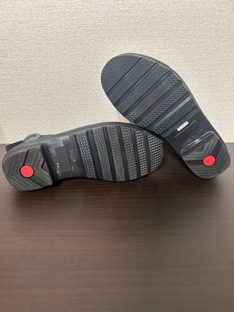 HUNTER ブラック レインブーツ　23.5〜24.0