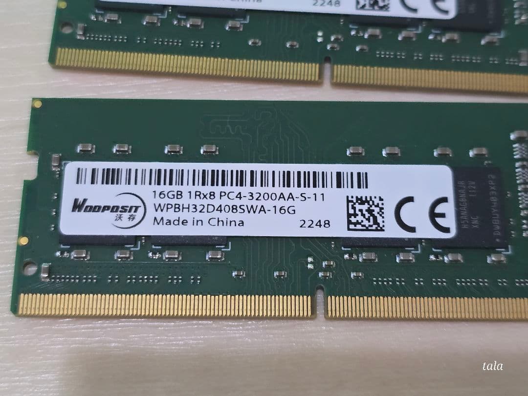 DDR4 PC4 3200 32GB (16GBx2) ノート用ミニデスクトップ