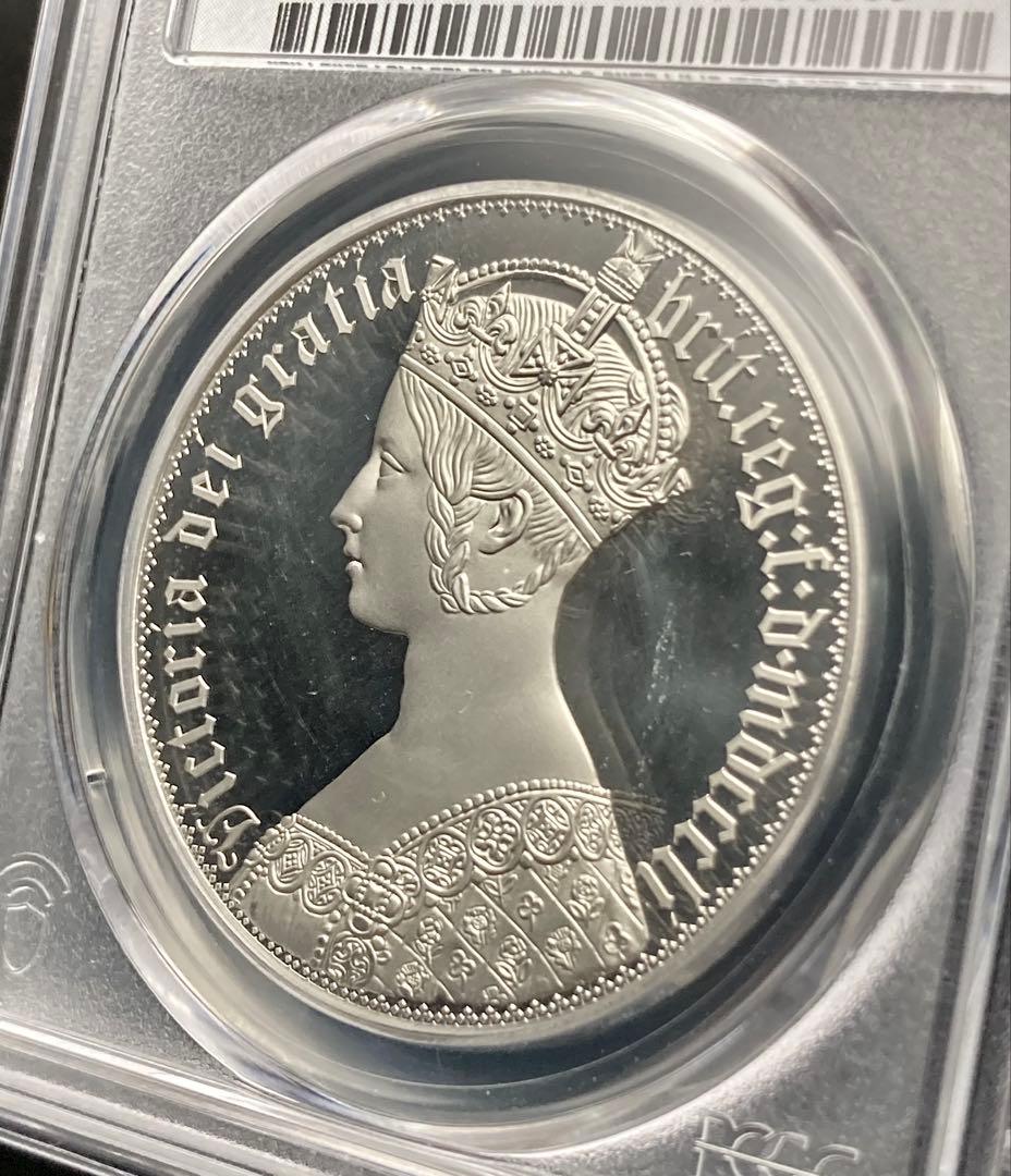 【PCGS PR66DCAM】1851年 ヴィクトリア ゴチッククラウン 錫製
