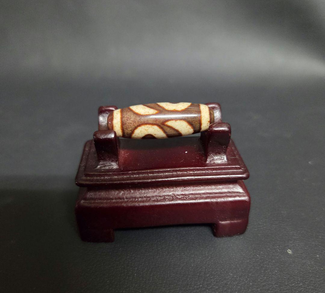 967　天珠　上肯　龍紋　希少　金銭釣天珠　[招財天珠」　dzibeads！